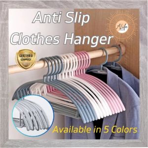 ALife World High Quality Anti Slip Clothes Hanger Multifunction Seamless Hanger Non Trace Anti Slip Stripes can Avoid Clothes Slipping Down from Hanger