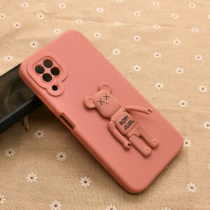 Carristo Samsung Galaxy A50 / A50S / A30S Simple Back Silicone Soft TPU Case Cover Casing Phone Mobile Cute Colorful Bear Stand Housing