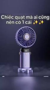 Quạt cầm tay tích điện dung lượng pin khủng 10.000 mAh cao trên thị trường quạt5 tốc độ gió linh hoạt