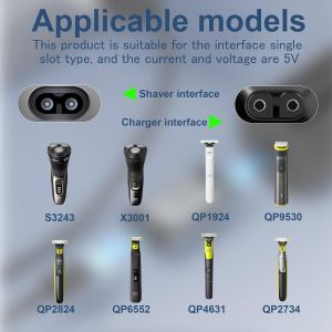 5V Type-C Shaver Adapter Charger Converter Fit for Philips Norelco OneBlade QP2724 QP2834 QP1424 QP1924 QP4631 Shaver