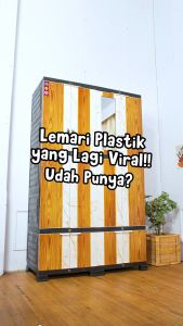 4 PINTU LEMARI PAKAIAN PLASTIK NAPOLLY IMID 4512 KACA KUNCI GANTUNG[NAPBOX]