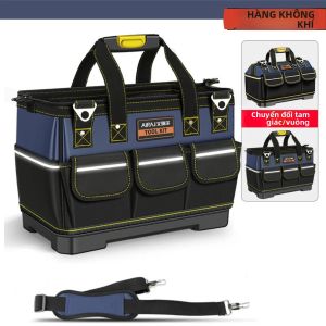 Airaj Túi đựng dụng cụ đa năng túi chống nước Vải Oxford dung tích lớn Túi đựng dụng cụ sửa chữa chống mài mòn Túi thợ điện