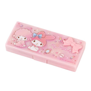 Sanrio | Genuine Hello Kitty Travel Organizer Sanrio Pochacco Cotton Swab Holder Dental Floss Mini Storage Tool Portable Jewelry Box
