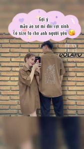 Áo sơ mi nữ tay ngắn local brand DOLARO họa tiết thêu infinite chất mango chống nhănáo đôi nam nữ kiểu form rộng đủ màu