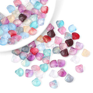 20pcs 10mm Glass Lampwork Beads Gold Foil Shell Charm Beads for Necklace Earring DIY Jewelry Making Accessories