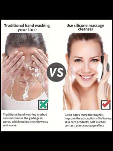 1pc Soft Silicone Exfoliating Brush Cleanser Manual Body Cleansing Scrubber Shower Gentle Massage Bath Brush For Men