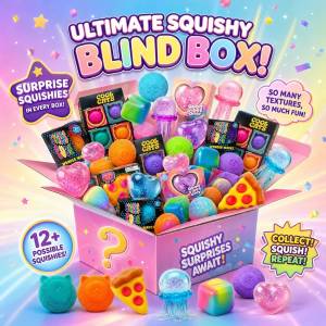 100+ Assorted Squishy Figures Blind Box Slow Rising Soft Squeeze Fidget Toys Moai Head Panda Rabbit Stress Relief Surprise Toy