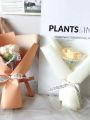 Hand Knitted Wool Flower Bouquet Rose Women's Day Gift Activity Small Knitted Flower Present Souvenir for Festivals And Celebrations. 