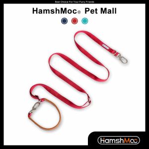 HamshMoc Dog Leash 5 In 1 Multi-Function Adjustable Pet Dog Lead Hand Free Pet Training Leash Multi-Purpose Walk 2 Dogs