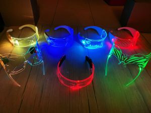 [READY STOCK] LED Luminous glasses / 7 Colours / Cermin Mata/Dual Side /single side button control/ Fashion