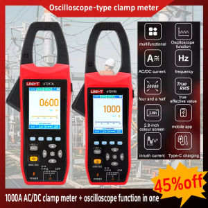 2025 New UNI-T 3 in 1 1000A AC/DC Clamp Meter+ Oscilloscope Bluetooth Recorder Function 18650 Lithium Battery NCV Digital Multimet