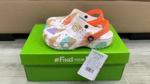 Giày sục crocs chuẩn xịn chống hôi chân nhựa tế bào êm mềm dẻo bền đi mưa lội nước đi biển cho trẻ em hình que kem