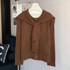 Áo Len Cardigan Cổ Tròn Bằng Lông Cừu Nhiều Màu Sắc Cho Nữ Áo Khoác Ngoài Thường Ngày Dáng Rộng Thoải Mái Mùa Thu