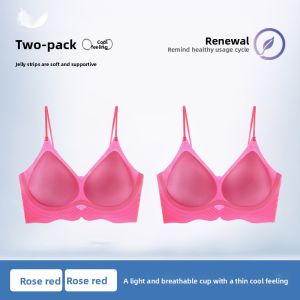 MiiOW | Ice Silk Lift Underwear Womens Ultra Thin Breathable Seamless Comfortable Strap Bra No Sagging V-Neck Nylon Fabric Cool Sensation