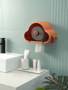 RAK GANTUNG BENTUK AWAN MULTIFUNGSI / TEMPAT KOSMETIK / TEMPAT TISSUE TOILET / RAK DINDING
