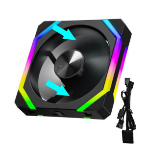 JUMPEAK CS120 ARGB พัดลมระบายความร้อน 240 มม.Modular STACKABLE Splicing PWM เงียบ 120 มม.พัดลม RGB สําหรับ GAMING PC กรณี CPU Water Cooler