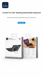 WIWU 360 Rotating Detachable Keyboard Case for iPad A16 11th Generation/10th Generation Case with Rotating stand for iPad Air 13 inch (2024 & 2025) with Multi-Touch Trackpad