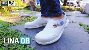 Lina OB Safety Jogger รุ่น [ของแท้พร้อมส่ง] รองเท้าทำงานสำหรับผู้หญิง รองเท้ากันลื่น รองเท้าป้องกันไฟฟ้าสถิต ESD