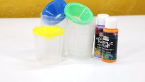 4pcs Wadah Air Untuk Cat Paint Water Cup Brush Cleaner Cup