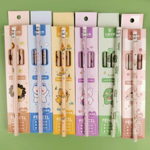 Cartoon Big Monkey Childrens Pencil with Eraser Head round Bar HB Special for Primary School Kindergarten Writing Children