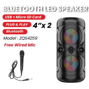 BT SPEAKER ZQS-4259 RECHARGEABLE BLUETOOTH USB AUX TF CARD