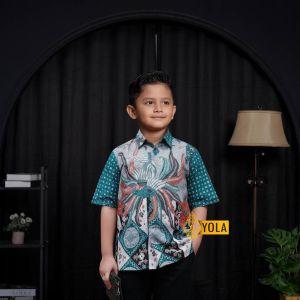 Batik Couple Keluarga Terbaru Motif Ayam Hijau Size M L XL XXL - Sarimbit Batik Keluarga - Atasan Batik Couple - Baju Batik Couple Keluarga - Baju Batik Suami Istri