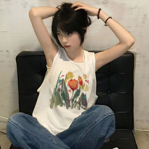 Summer Mid Length Long Length Sleeveless Vest Dress Student Pajamas T-shirt Womens Nightdress Ins South Korea Cartoon Home Wear Suspender Dress