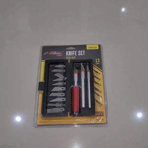 SOLID Hobby Knife Set 13 pcs - Pisau Ukir Pahat Kayu Set Cutter