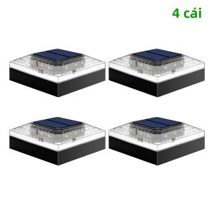 NEWSTYLE | Đèn Năng Lượng Mặt Trời 4x4 Gắn Cột Chống Nước IP65 3 Màu Sắc Sử Dụng Năng Lượng Mặt Trời Có 2 Chế Độ Sáng Dùng Cho Cột Gỗ.