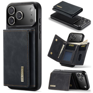 For New IPhone 17 Pro Max Air 16 15 14 Plus 13 Pro Max Phone Case 2 in 1 Detachable Wallet Cards Holder Magnetic Leather Cover