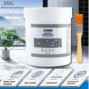 Waterproof Coating Sealant Agent Transparent Invisible Paste Glue With Brush Adhesive Repair Home Roof Bathroom 30/100/300g