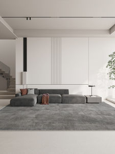 JINGZHIQIN | Thảm Phòng Khách Phòng Ngủ Màu Xám Đơn Giản Elegance Có Thể Tùy Chỉnh