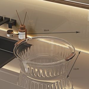 Chậu Rửa Mặt Sang Trọng Bền Đẹn Có Tay Cầm Chất Liệu An Toàn Thực Phẩm