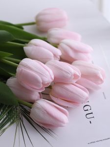 Tulip Giả Cao Cấp Ẩm Ướt Bó Hoa Sinh Học Cao Cấp Trang Trí Hoa Trong Nhà Phòng Khách Trang Trí Hoa Tươi