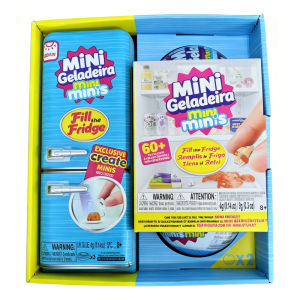 Bandai | 5 Colors Mini Fridge Blind Box Simulated Food Play Miniature Refrigerator Model Kids Collectible Surprise Toy Gift Surprise Box