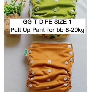 Popok Kain BAYI CLODI GG T DIPE Size 1 FOR BABY 8-20KG clodi pul up pant training pant popok cuci ulang