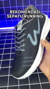 Sepatu Pria Running Cowok Olahraga Lari Hitam Polos Sepatu Senam Jogging Pria Working U 06