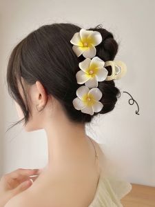 Extra Large Egg Flower Hair Clip Womens Hair Accessories Bun Hair Clips Shark Clamp Headwear Stylish Korean Style Summer New
