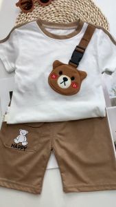 TREEHOUSE newborn baby clothing set cotton cute short-sleeved top + shorts two-piece set boy and girl clothing set