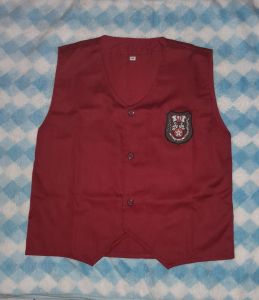 seragam sekolah rompi sd merah per lima"5"pis paket hemat + logo sd