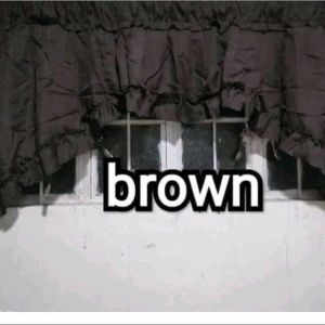 Brown Carns Set 2 Matchy Design Curtain Geena Fabric Double Panel Single