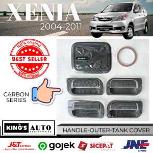 Paket Tutup Cover Handle Outer Tank Cover Pengaman Pintu Xenia 2004 - 2011 Carbon Glossy