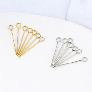 100Pcs/Lot High Quality Stainless Steel Headpin Earrings Beading Eye Pins Polishing Flat Head Pins For Diy Jewelry Making Supplies