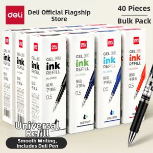 deli | Smooth Writing Clickable Bullet Tip 0.5mm Pen Refills