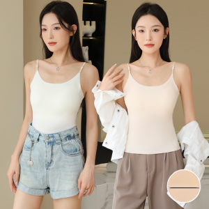 Miiow | MiiOW Womens Strap Vest Summer Outerwear Inner Match 2025 New Cool Sensation Beautiful Back Pad Base Sleeveless Top