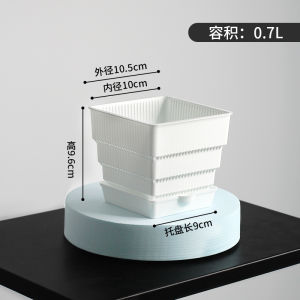 กระถางดอกไม้พืชอวบน้ำที่ควบคุมรากของ Meidai กระถางดอกไม้ระบายอากาศใช้สำหรับไซส์เล็กไซส์ใหญ่ทรงสี่เหลี่ยมกล้วยไม้สกุลหวายเนื้อพลาสติกขนาดใหญ่