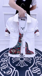 Áo Khoác Nam Thời Trang Họa Tiết Thổ Cẩm Cá Tính Năng Động Có Thể Kết Hợp Quần Jean Siêu Ngầu H85