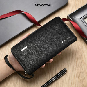 VOCOAL Fashion Long Wallet Mens Texture PU Long Wallet Multi-Card Position Multi-Functional Wallet Large Capacity Purse ID Credit Cards Holders Handbag Coin Pouch PU Leather Coin Bag Business Wallets
