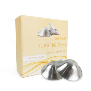 The Original Silvering Nursing Cups - Trilaminate Silver-Nipple Shields for Nursing Newborn -Breastfeeding Essentials