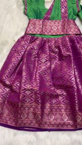 Readymade Girls Pattu Saree | Silk Pattu Saree for Kids | Readymade Saree Premium Quality | Kids Pavadai Thavani